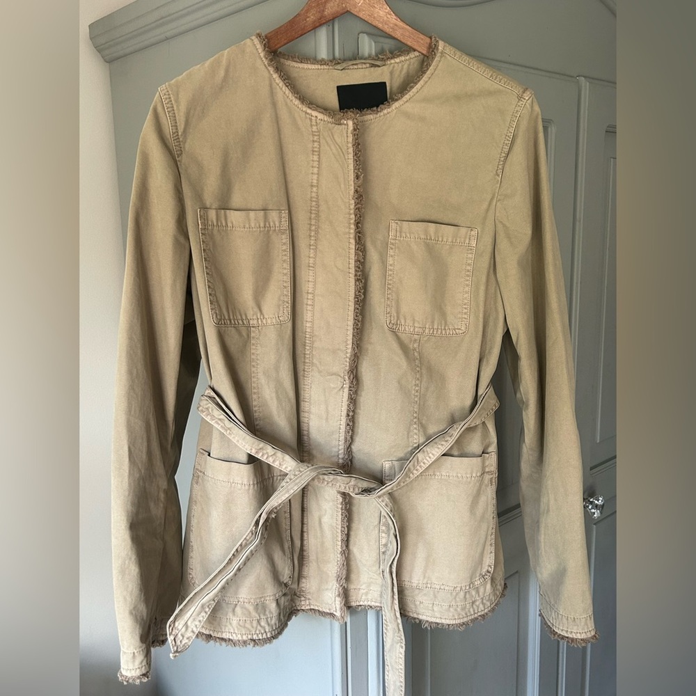 Banana Republic khaki Belted Jacket size large
